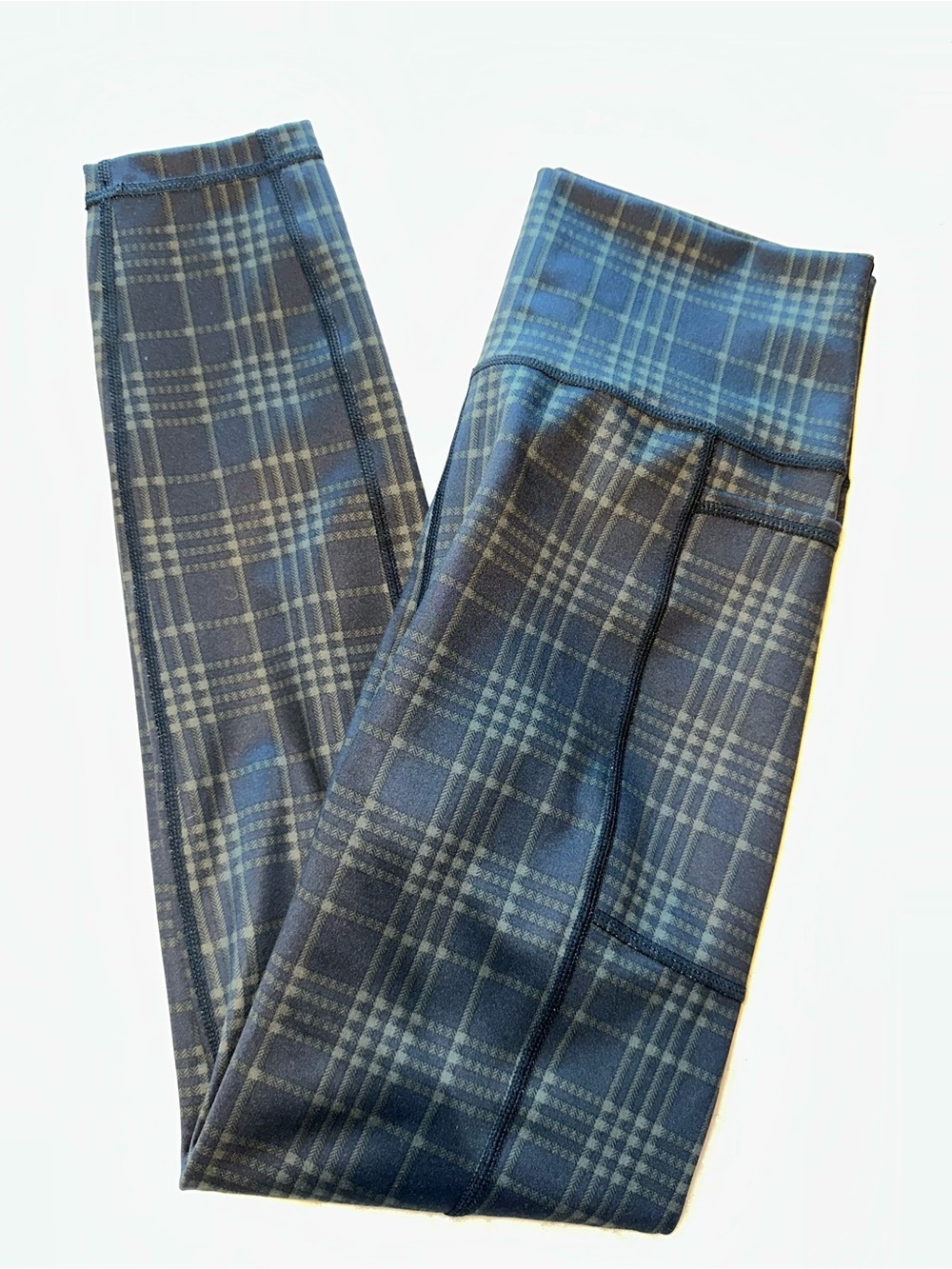 Sweaty Betty Super Sculpt 7/8 Legging 25” Length Black/Green Plaid Size Small